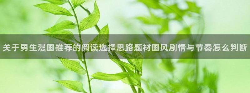 梦漫漫画收藏榜:关于男生漫画推荐的阅读选择思路题材画风剧情与节奏怎么判断